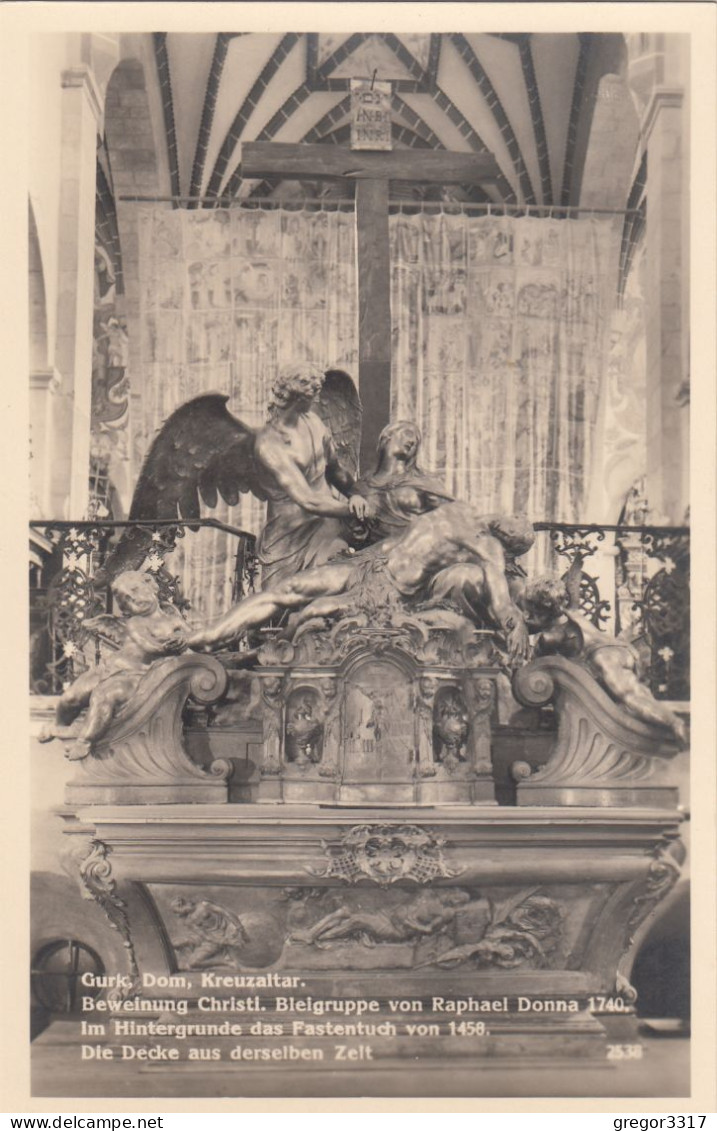 D4322) GURK - Dom - Kreuzaltar - Beweinung Christi - Bleigruppe Von Raphael Donna 1740   - ALT ! - Gurk