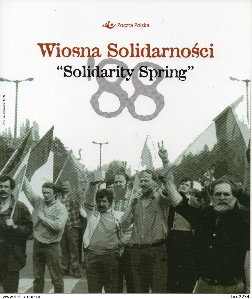POLAND 2023 POST OFFICE LIMITED EDITION FOLDER: SOLIDARITY SPRING 35TH ANNIV STRIKE LENIN STEELWORKS GDANSK SOLIDARNOSC - Solidarnosc Labels