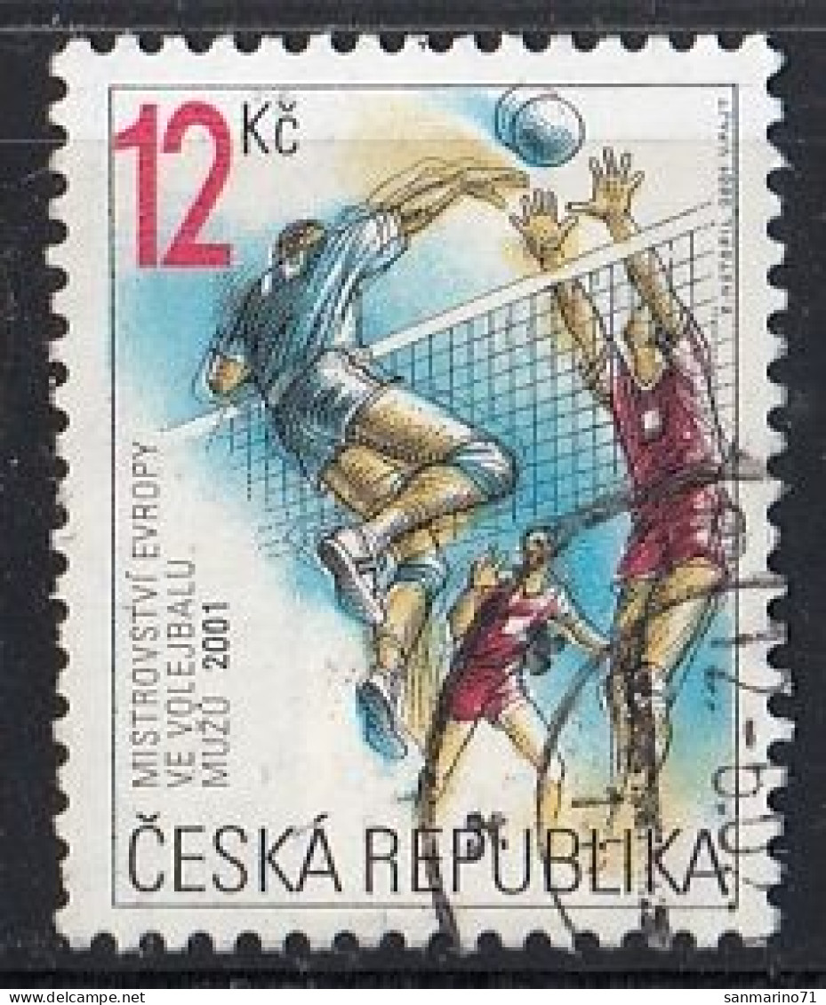 CZECH REPUBLIC 290,used,falc Hinged,volleyball - Oblitérés