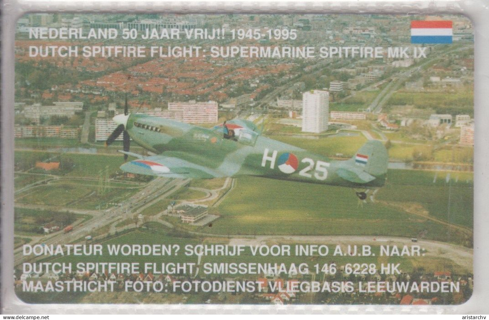 NETHERLANDS 1995 AVIATION AIRCRAFT PLANE SPITFIRE MK IX - Airplanes