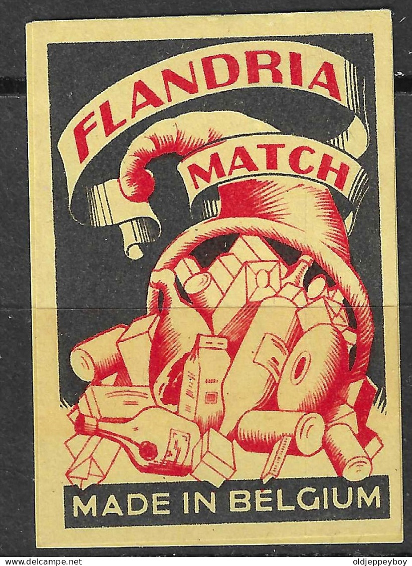 MADE IN BELGIUM Matchbox Label Etiket FLANDRIA MATCH    5  X 3.5  Cm  - Matchbox Labels