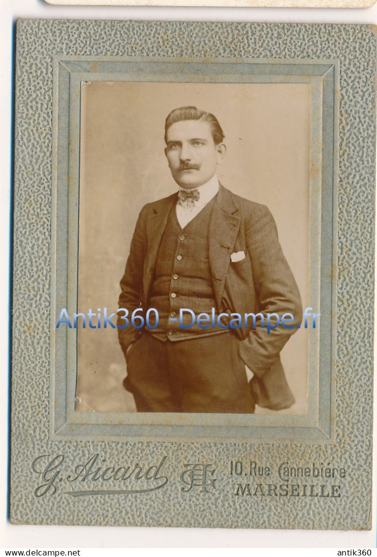 Photographie XIXe CDV Portrait De Antoine Baptiste Paul BORGOMANO (1878-?) Photographe Aicard Marseille - Personnes Identifiées