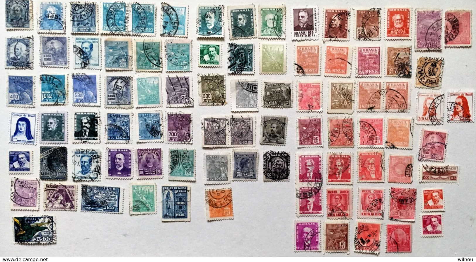 LOT DE 89 TIMBRES OBLITERES BRESIL TOUS DIFFERENTS ANNEES DIVERSES - Colecciones & Series