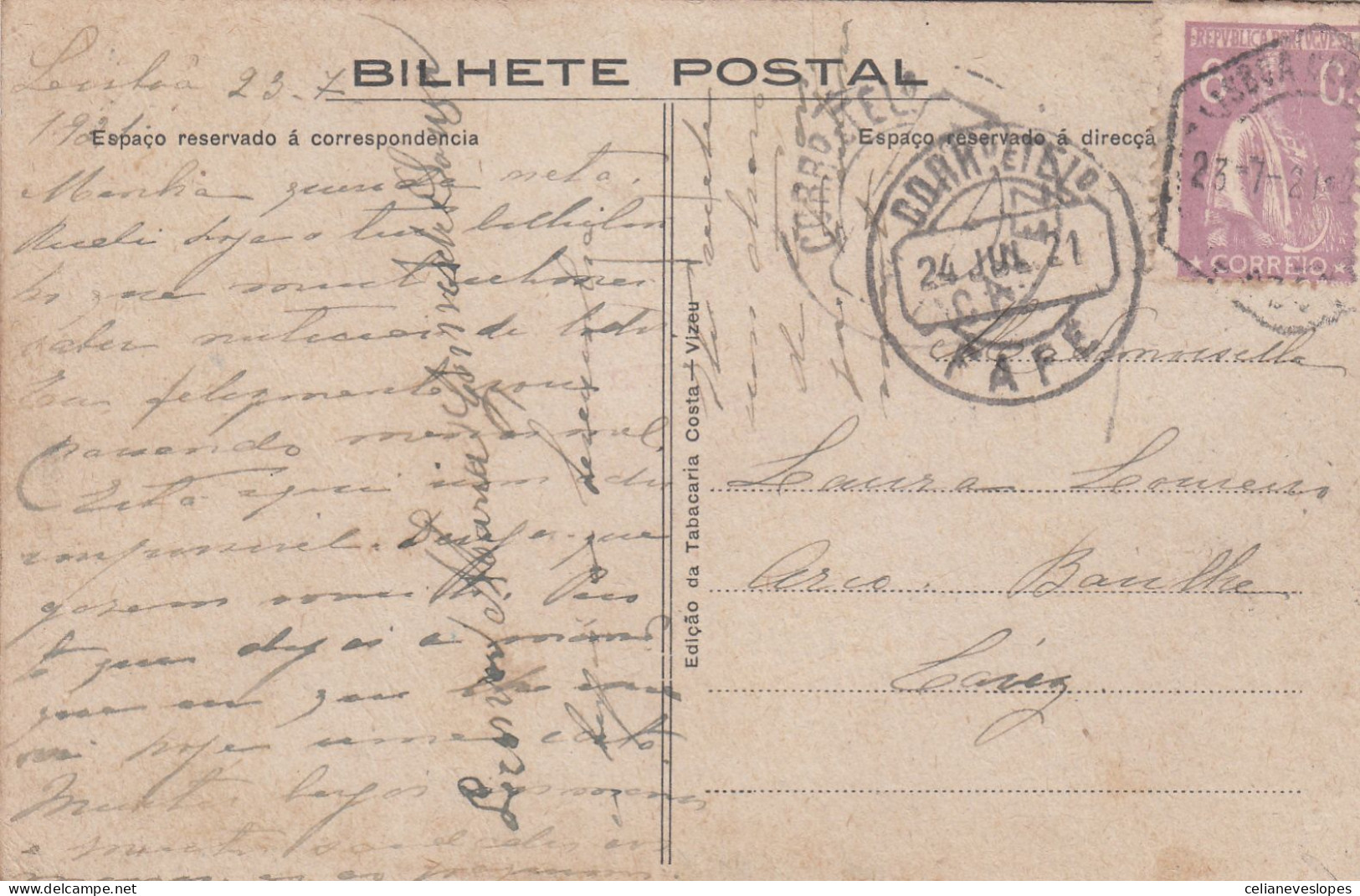 Portugal, Postal De Viseu(29), Arco DoMellos, Antiga Porta Da Cidade 1921 - Viseu