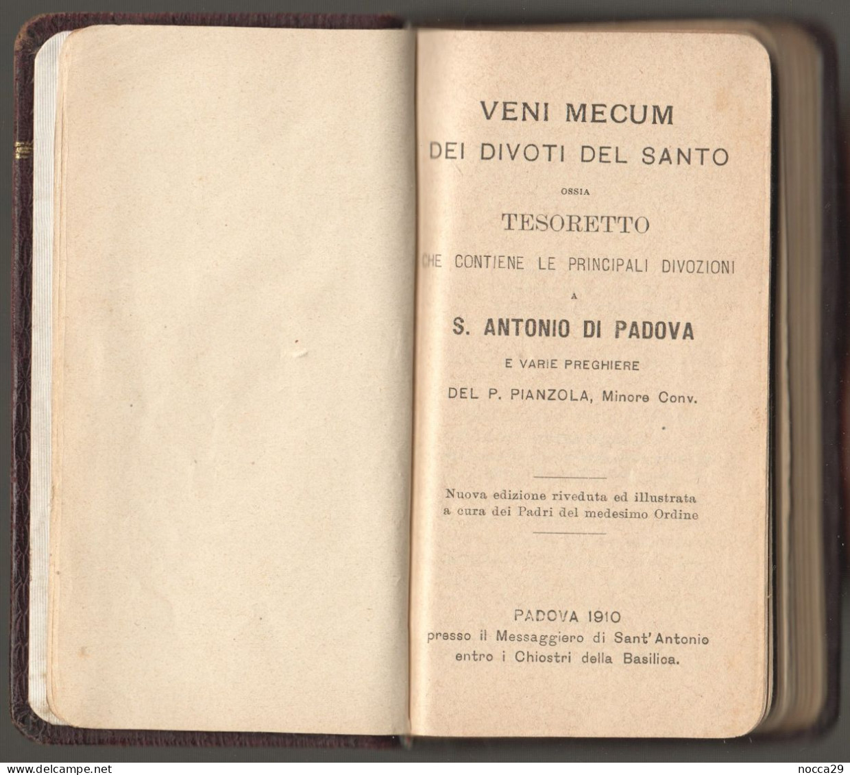 LIBRETTO - VENI MECUM - VITA E PREGHIERE DI S.ANTONIO DI PADOVA - 1910 - AUTORE: PADRE PIANZOLA (STAMP313) - Sonstige & Ohne Zuordnung