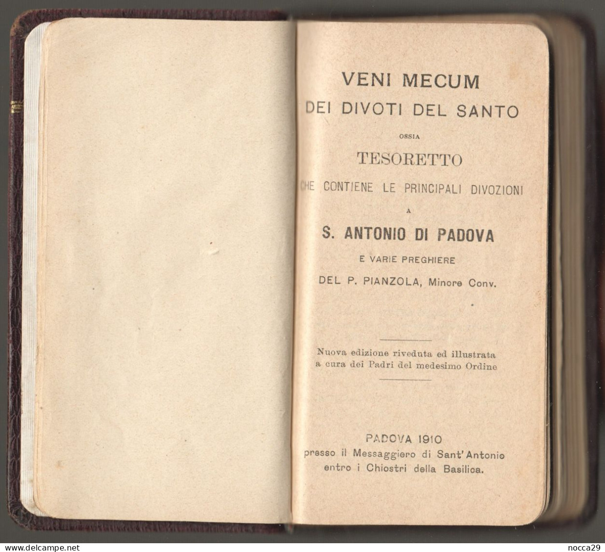 LIBRETTO - VENI MECUM - VITA E PREGHIERE DI S.ANTONIO DI PADOVA - 1910 - AUTORE: PADRE PIANZOLA (STAMP313) - Otros & Sin Clasificación