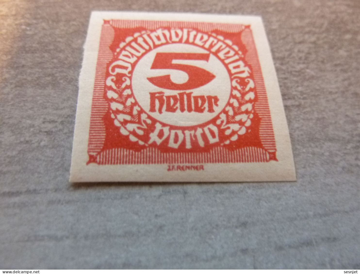 Deutsche Osterreich - Porto - 5 Heller - Rouge - Non Dentelé - Non Oblitéré - Année 1908 - - Fiscaux