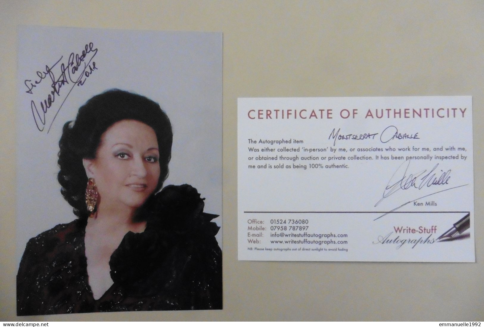 Photo Signée Autographe Cantatrice Soprano Espagnole Montserrat Caballé 2011 Opéra - Singers & Musicians