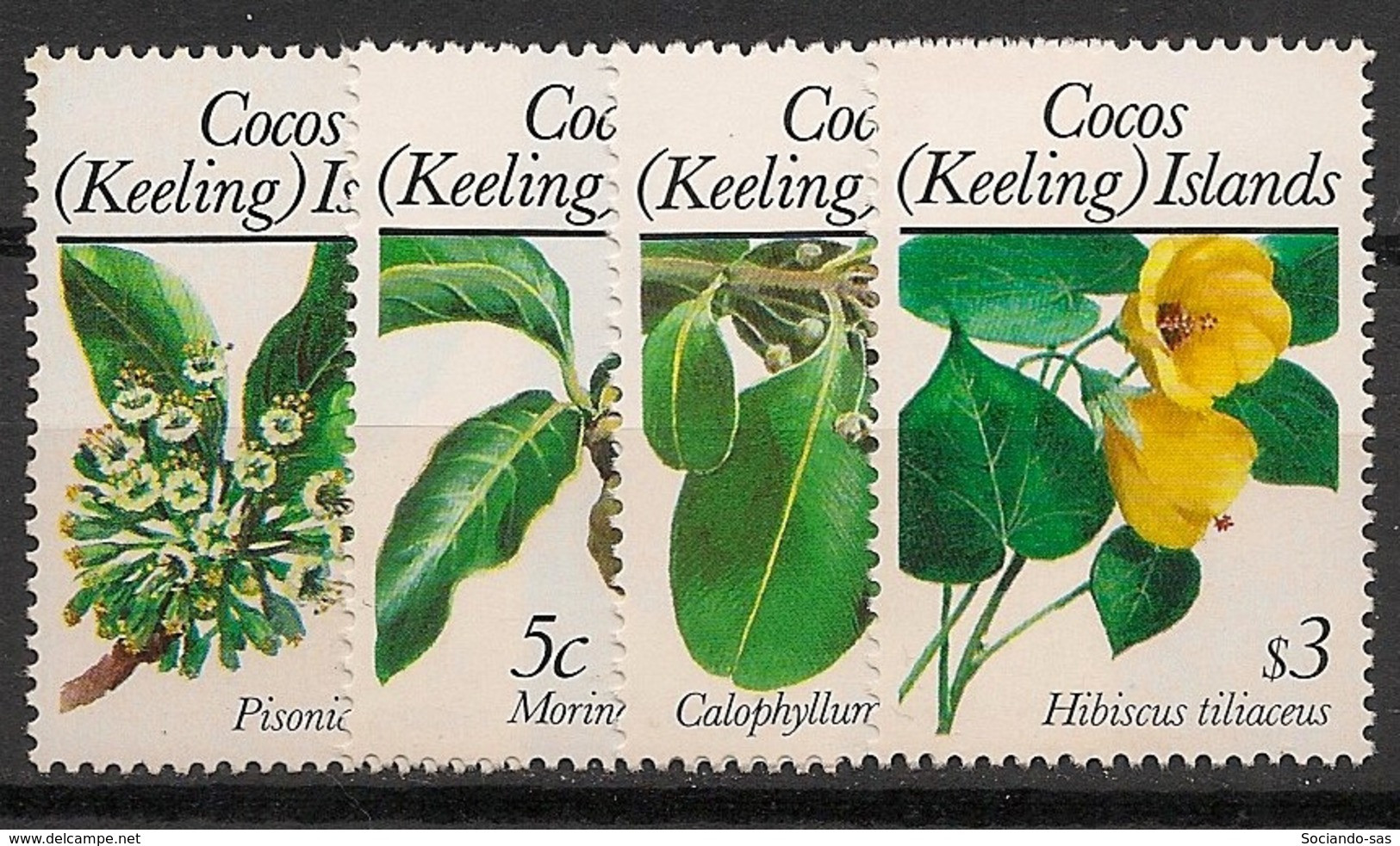 COCOS - 1988 - N°Yv. 188 à 191 - Fleurs - Neuf Luxe ** / MNH / Postfrisch - Cocos (Keeling) Islands