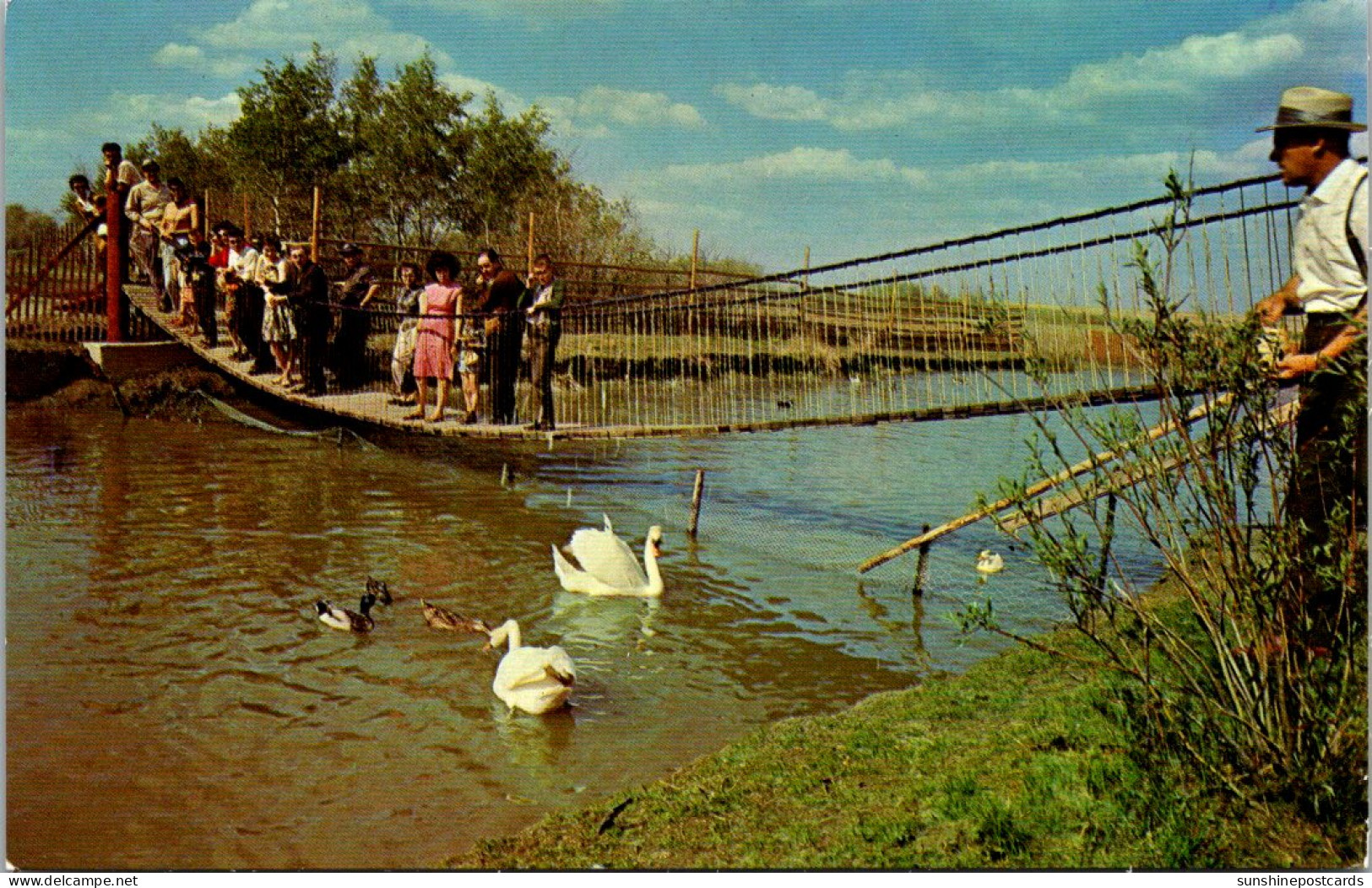 Canada Saskatoon Golden Gate Wild Animal Farm & Bird Park The Swinging Bridge - Saskatoon