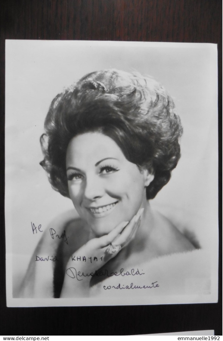 Grande Photo Signée Autographe Cantatrice Soprano Italienne Renata Tebaldi Opéra - Sänger Und Musiker