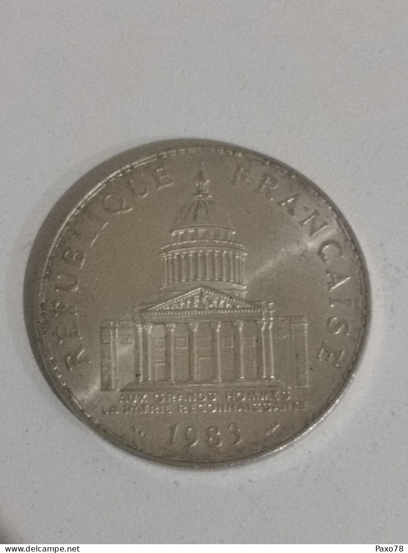 France, 100 Francs Panthéon Argent 900‰ 1983 - 100 Francs