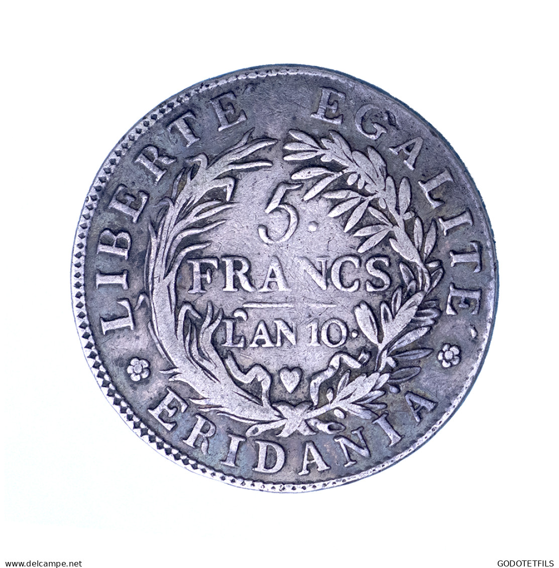 Italie Gaule Subalpine 5 Francs An 10 (1802) Turin - Napoléonniennes