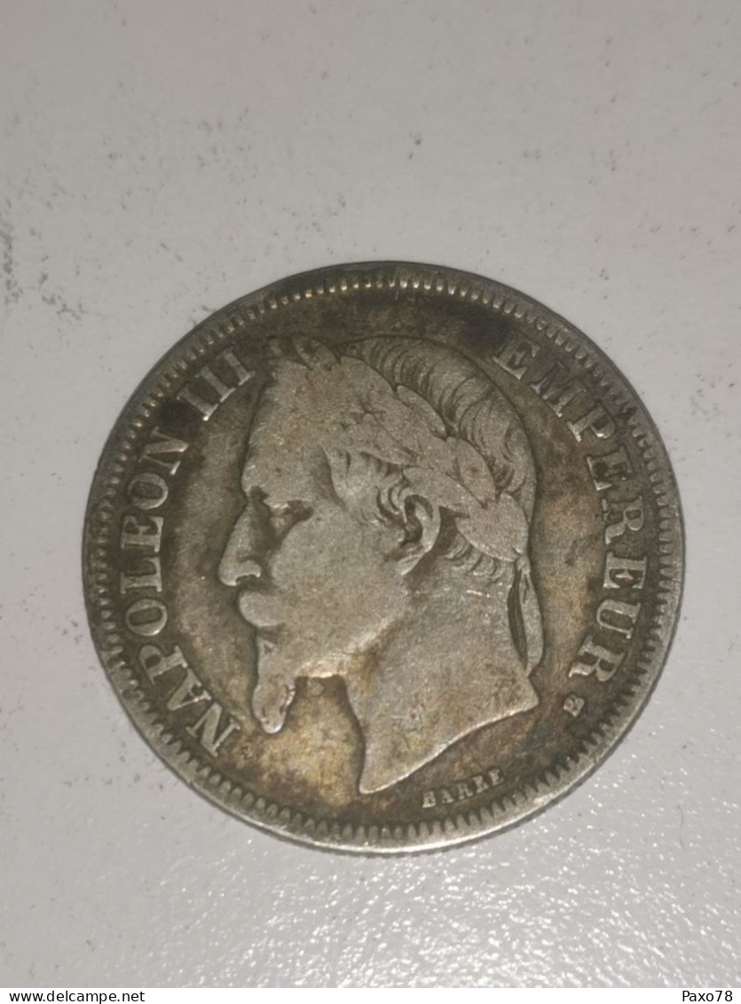 France, 2 Francs Napoléon III, Argent 1866 BB - 2 Francs
