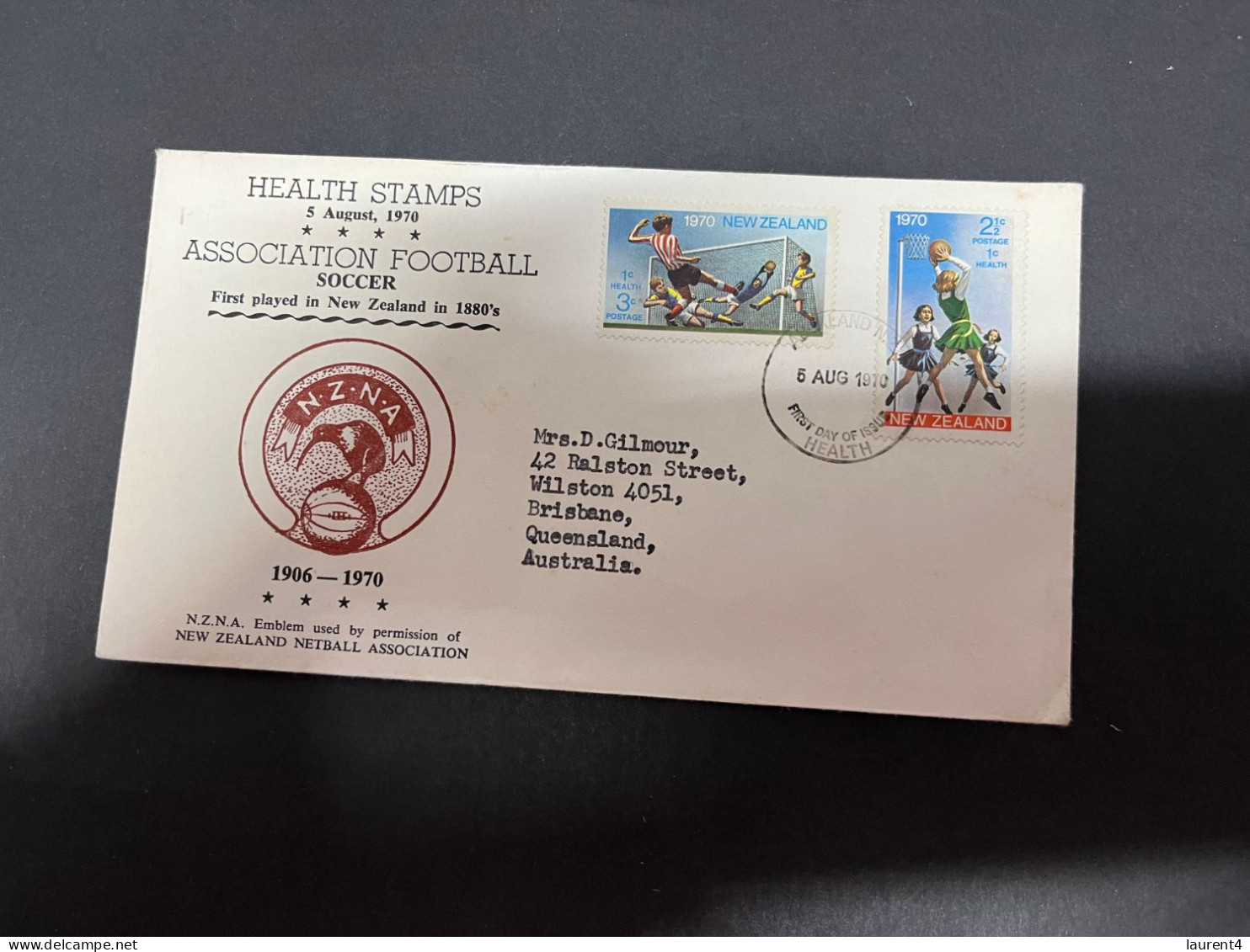 9-9-2023 (4 T 39) New Zealand FDC Cover (1 Cover) 1970 (Football / Soccer) - FDC