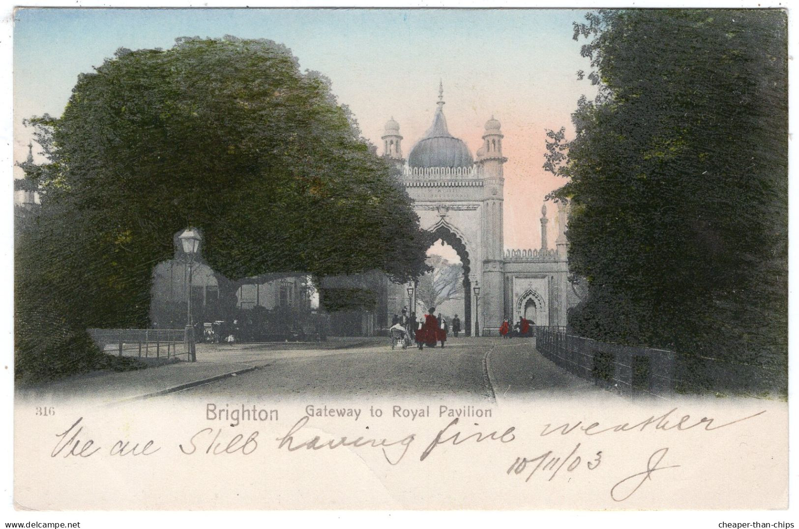 BRIGHTON - Entrance To Royal Pavilion - S. Hellier - Undivided Back - Brighton