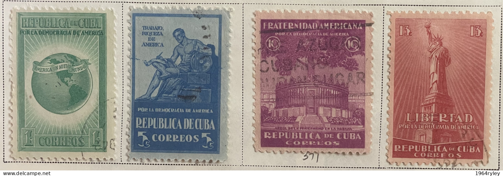 CUBA  - (0) - 1942 - # 368/372 - Oblitérés