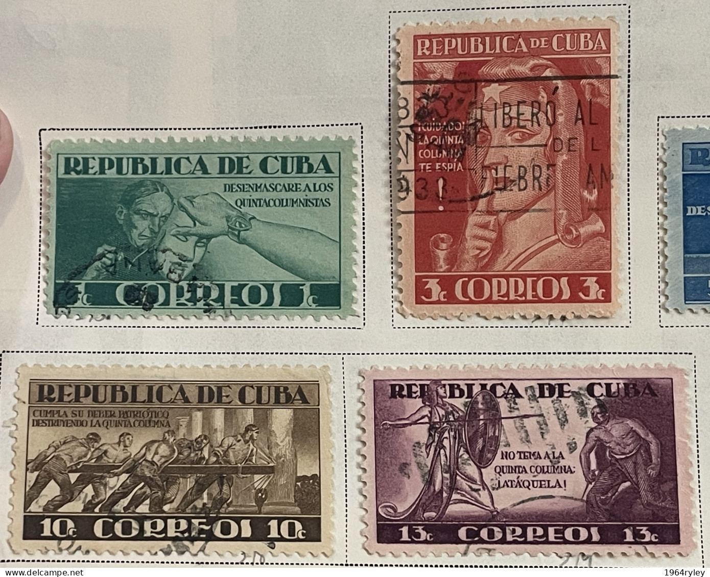 CUBA  - (0) - 1943 - # 375/379 - Oblitérés