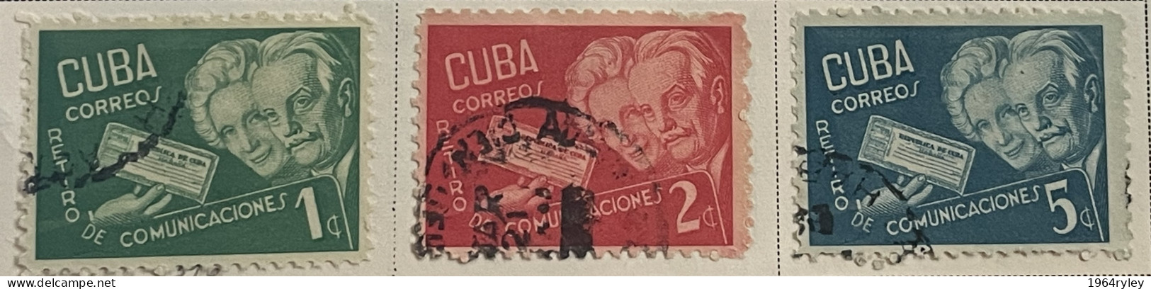 CUBA  - (0) - 1945 - # 396/398 - Oblitérés