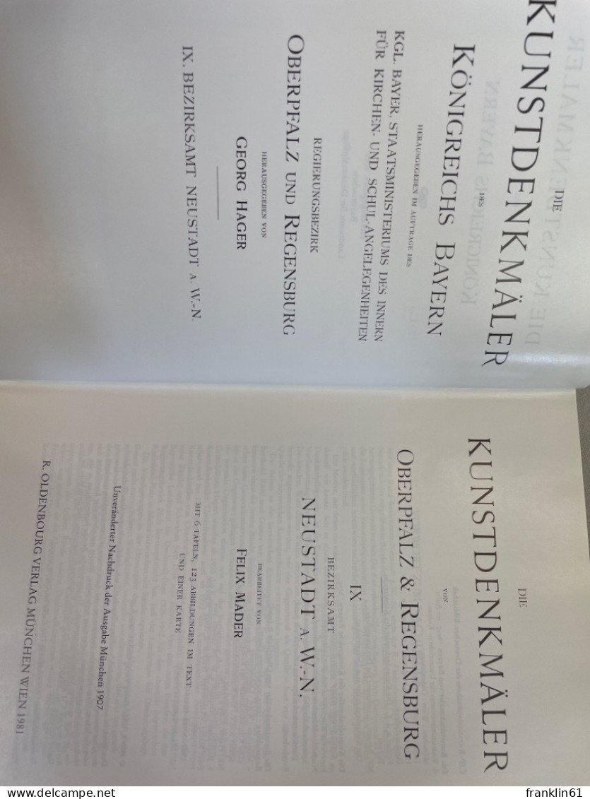 Die Kunstdenkmäler Von Oberpfalz Und Regensburg. Band IX.. Bezirksamt Neustadt A.W.-N. - Architecture