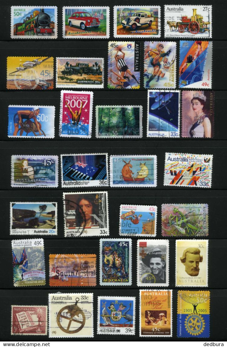 Australia Mini Collection (>70) Of Stamps From Different Years, Mostly Definitive.(only Stamps Without Sheets) - Collections