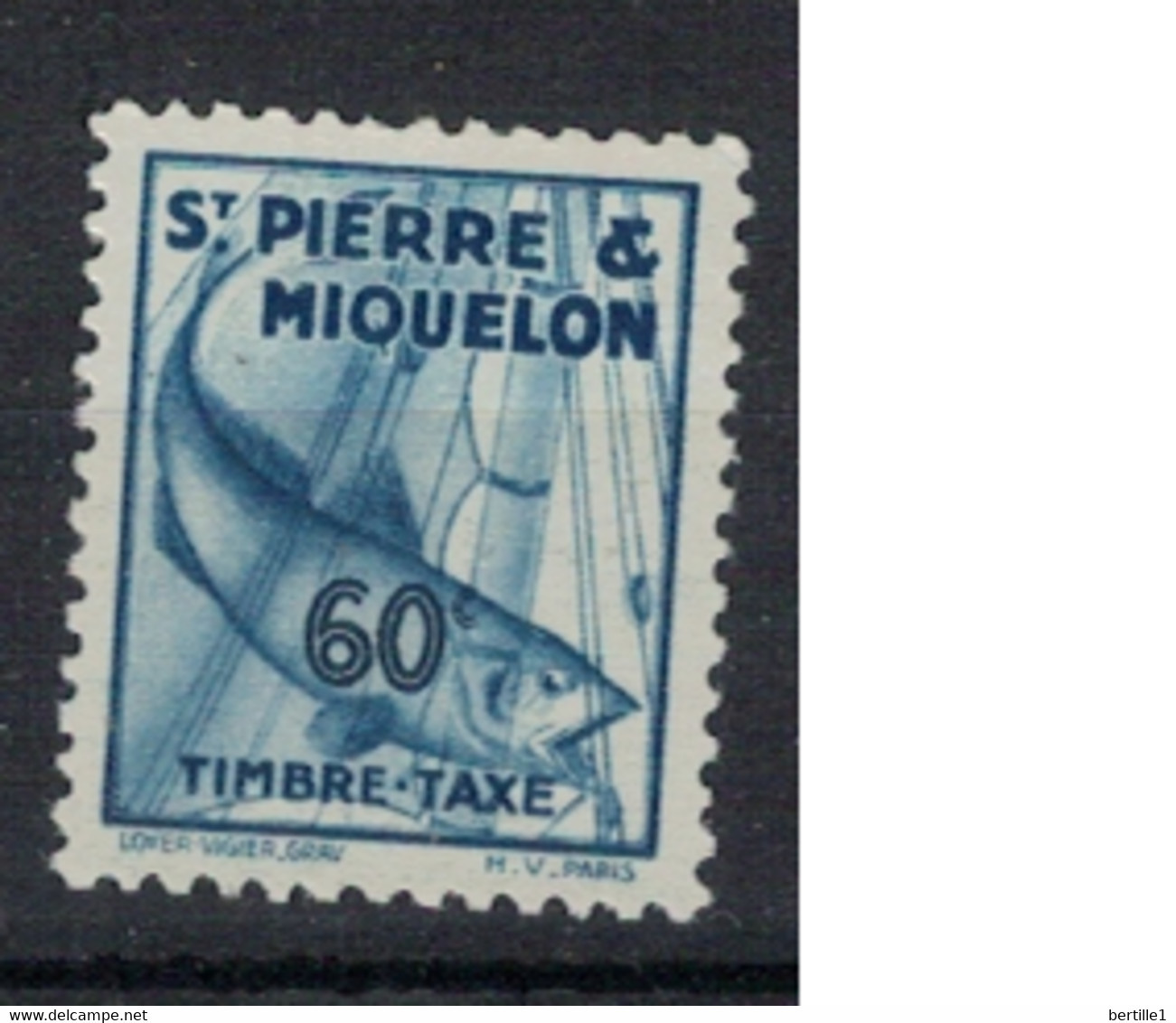 SAINT PIERRE ET MIQUELON           N°  YVERT  TAXE 38 NEUF AVEC CHARNIERES    ( CHARN  03/04 ) - Timbres-taxe