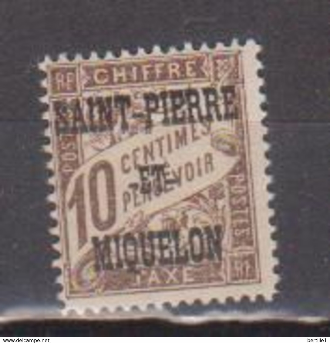 SAINT PIERRE ET MIQUELON           N°  YVERT  TAXE 11  NEUF AVEC CHARNIERES    ( CHARN  03/03 ) - Timbres-taxe