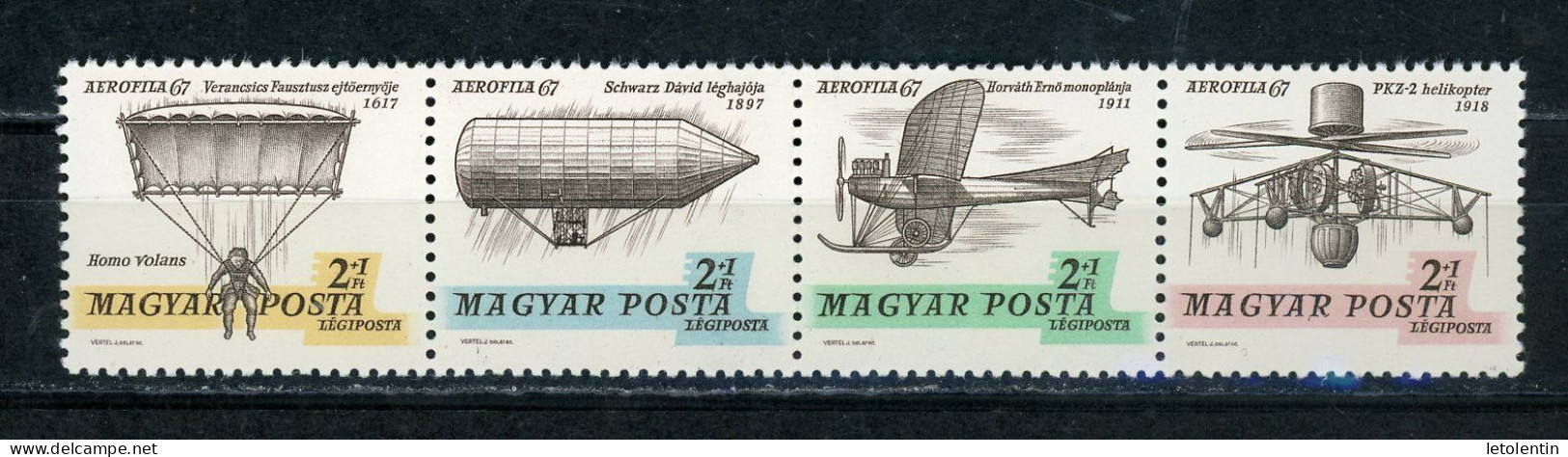 HONGRIE : EXPO AEROFILA '67 - POSTE AERIENNE - N° Yvert 292/295 ** - Unused Stamps