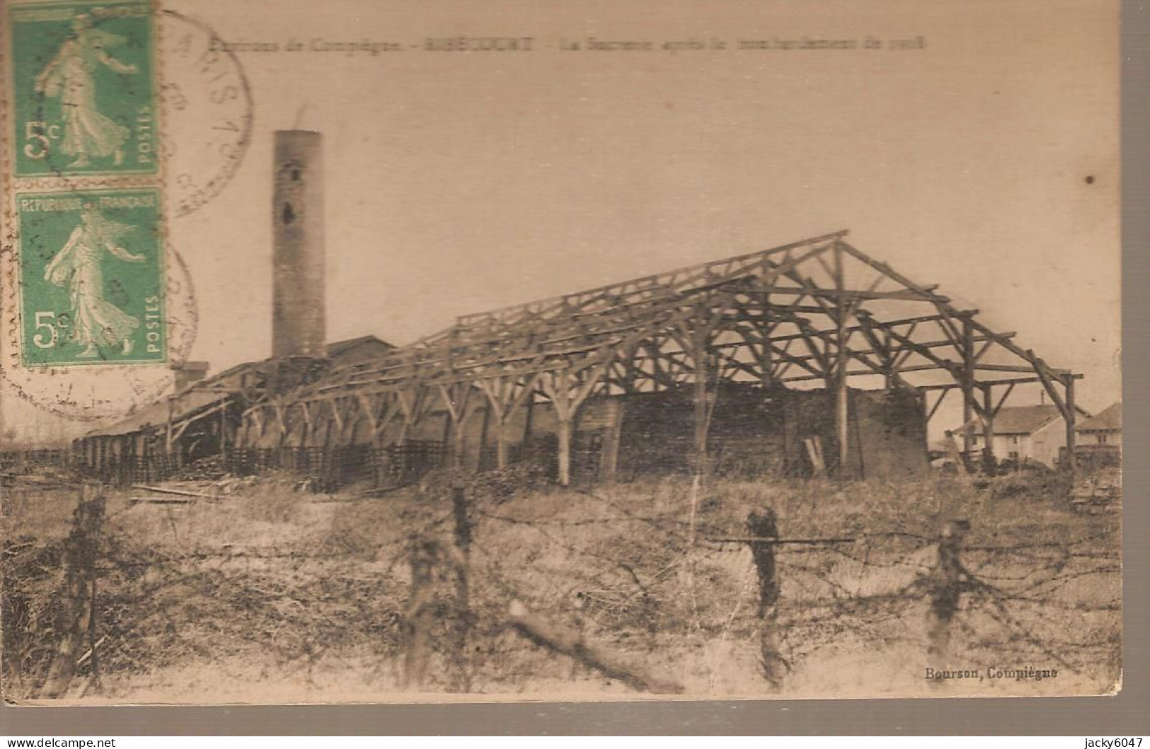 60 - Ribécourt (oise) - La Sucrerie Après Le Bombardement De 1918 - Ribecourt Dreslincourt