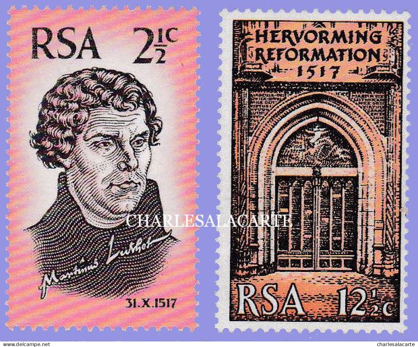 SOUTH AFRICA  1967  MARTIN LUTHER ANNIVERSARY  S.G. 269-270 U.M. - Neufs