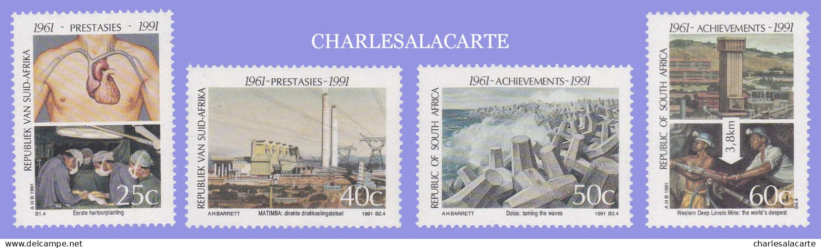 SOUTH AFRICA  1991  SCIENCE & TECHNOLOGY  S.G. 729-732 U.M. - Unused Stamps
