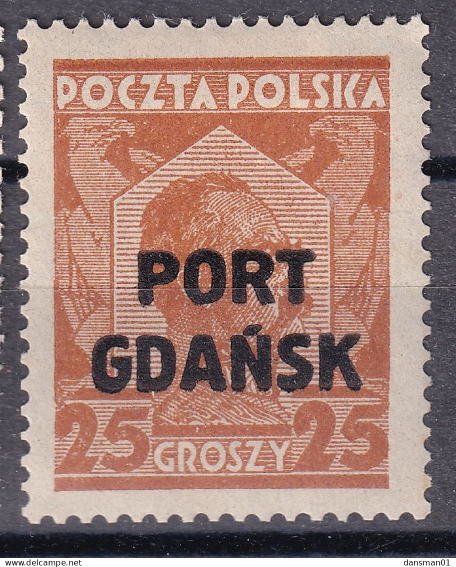 Port Gdansk 1928 Fi 16a Mint Hinged - Besatzungszeit