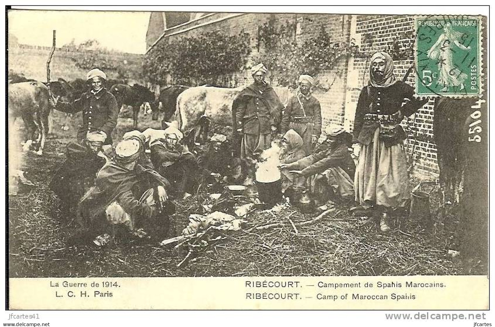 60 - RIBECOURT - Campement De Spahis Marocains - Ribecourt Dreslincourt