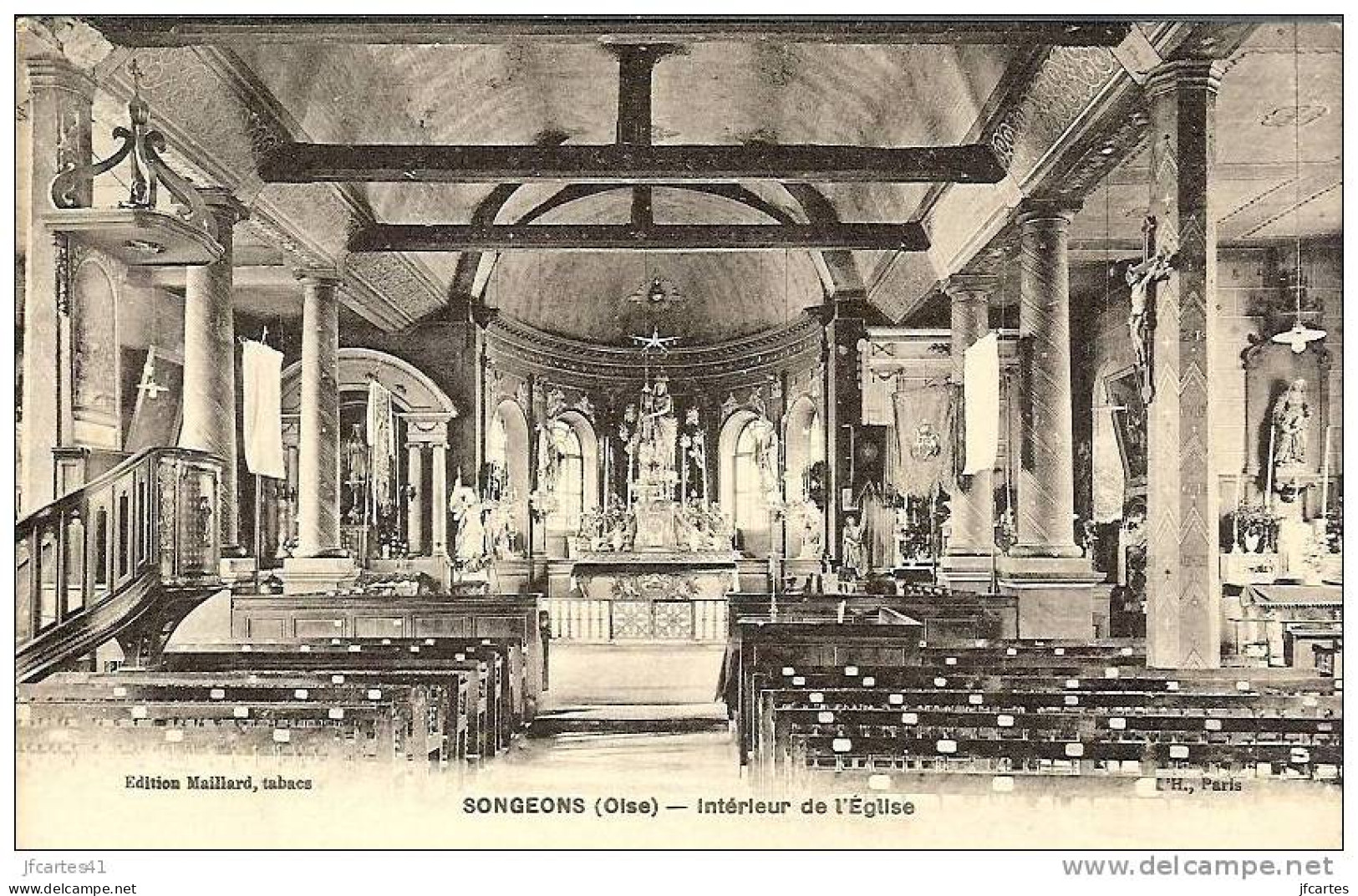 60 - SONGEONS - Intérieur De L'Eglise - Songeons