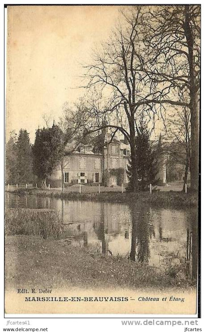 60 - MARSEILLE-EN-BEAUVAISIS - Château Et Etang - Marseille-en-Beauvaisis