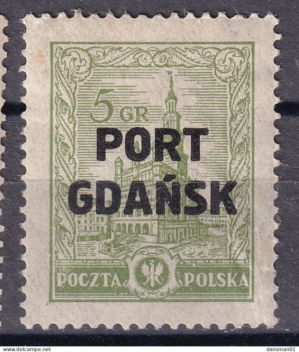 Port Gdansk 1926 Fi 12b Mint Hinged Type II - Besatzungszeit