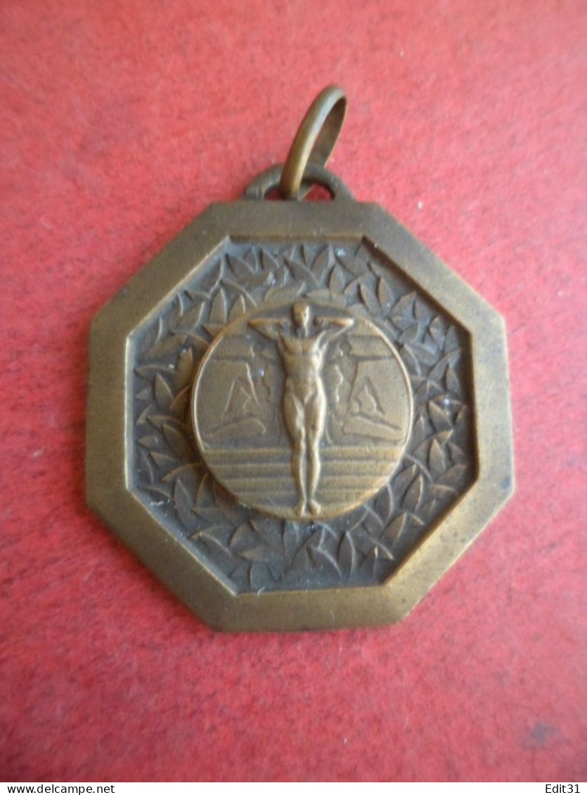Ancienne Médaille Cuivre Gymnastique Culturisme Bodybuilding - Gymnastique
