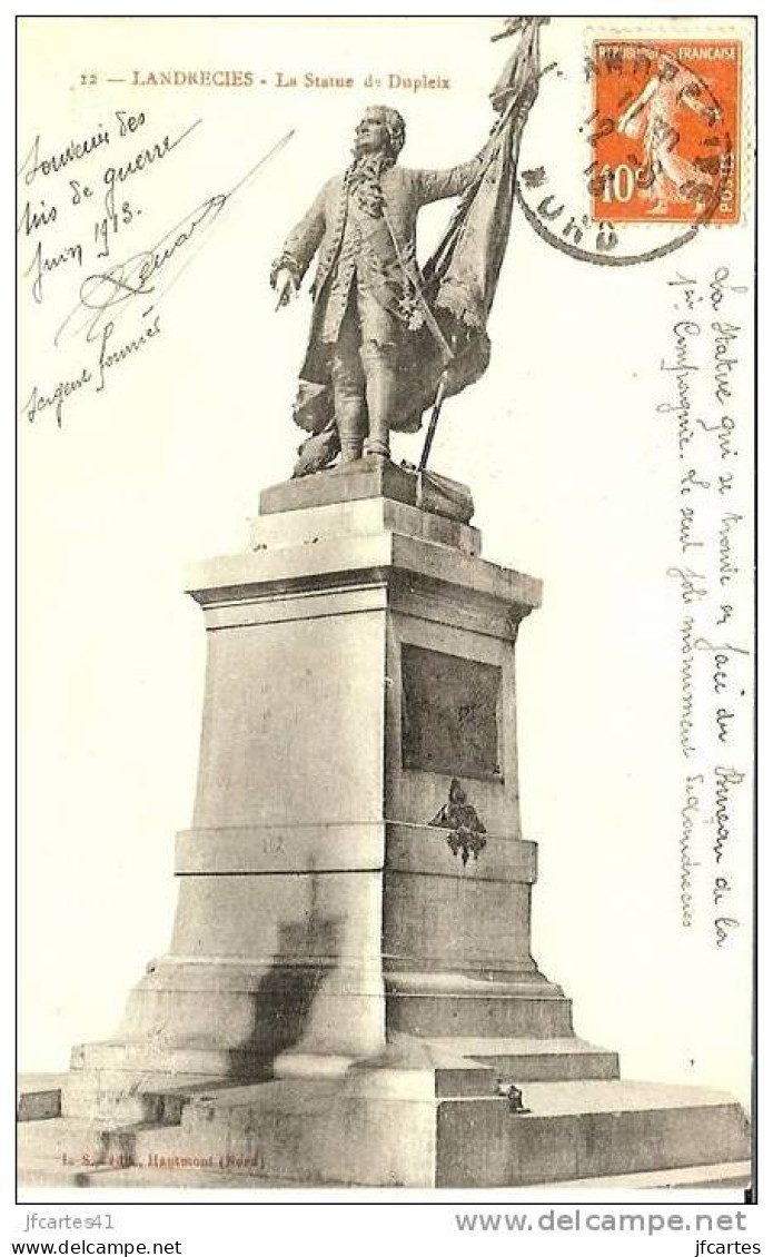 59 - LANDERCIES - La Statue De Dupleix - Landrecies