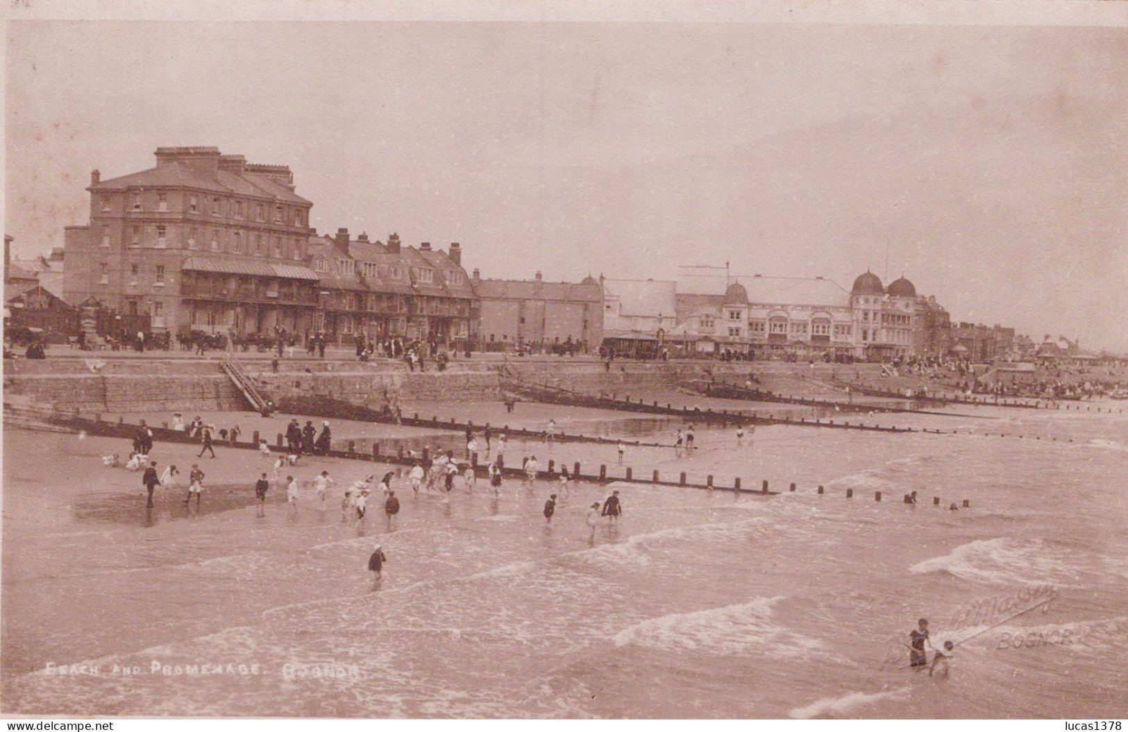 RARE FOTO CARD / DONALD MASSEY / BOGNOR / BEACH AND PROMENADE - Bognor Regis