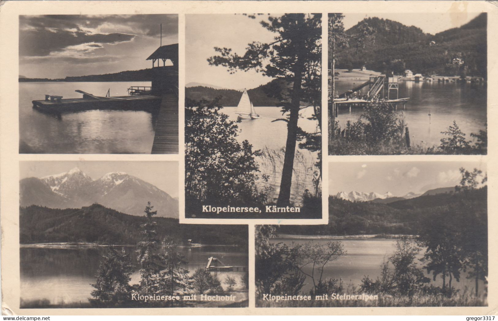 D4359) KLOPEINERSEE - Hochobir Steineralpen - Steg Rutsche Segelboot 1939 - Klopeinersee-Orte