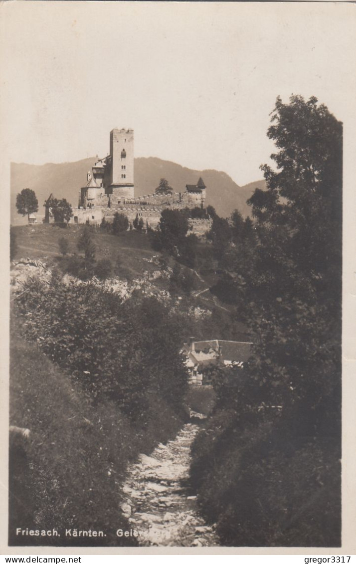 D4365) FRIESACH  - Kärnten - Geiserberg Mit FLUSS - Tolle FOTO AK 1929 - Friesach