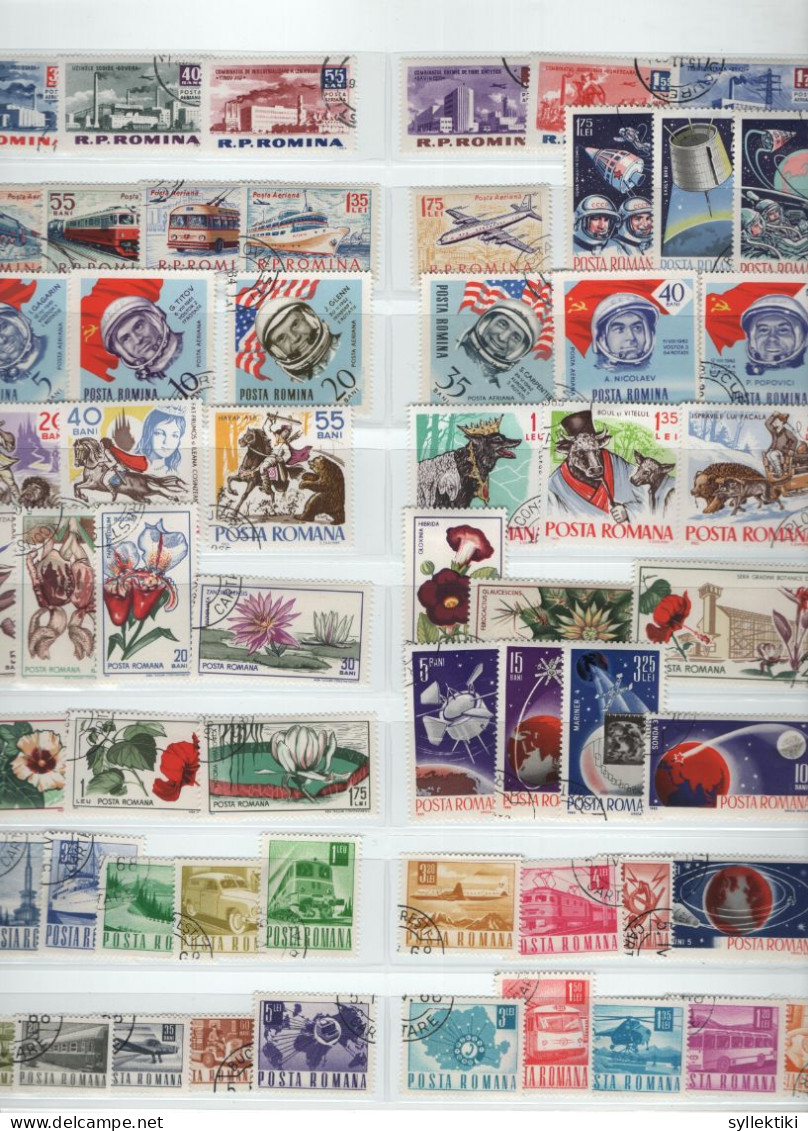 ROMANIA 1961 - 1969 COLLECTION OF 184 DIFFERENT USED STAMPS ALL IN SETS - Collections