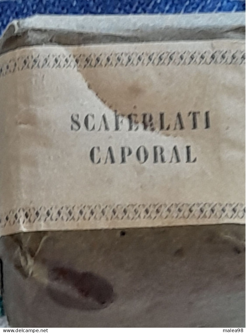 PAQUET  DE TABAC SCAFERLATI  CAPORAL  40 GR   REGIE  FRANCAISE DES TABACS  N'EST PLUS CONSOMMABLE  TABACS DE L'ETAT - Tabaksdozen (leeg)