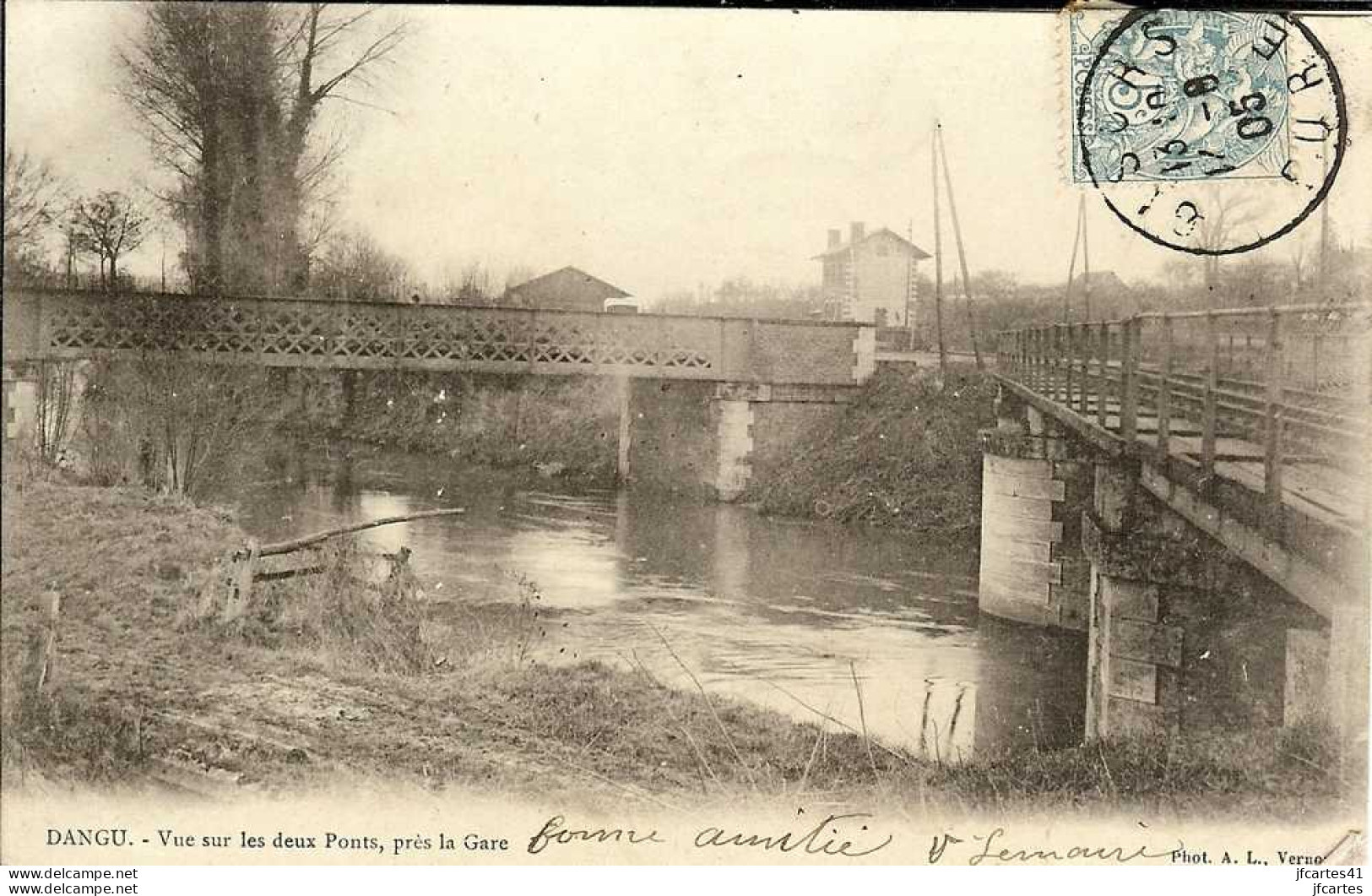 27 - DANGU - Vue Sur Les Deux Ponts, Près De La Gare - Dangu