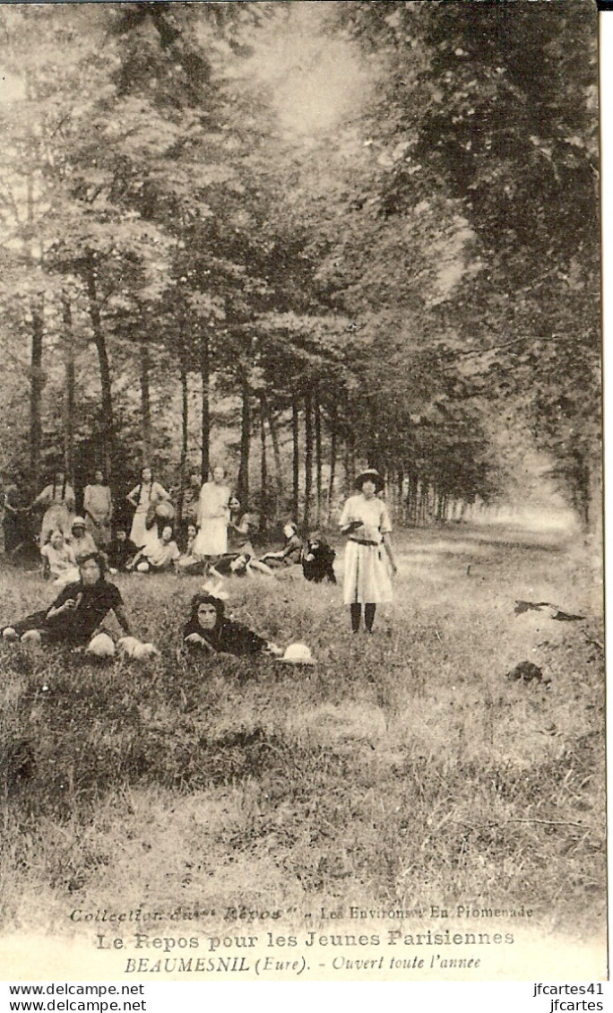 27 - BEAUMESNIL -  Les Environs - En Promenade - Le Repos Pour Les Jeunes Parisiennes - Ouvert Toute L'année - Beaumesnil