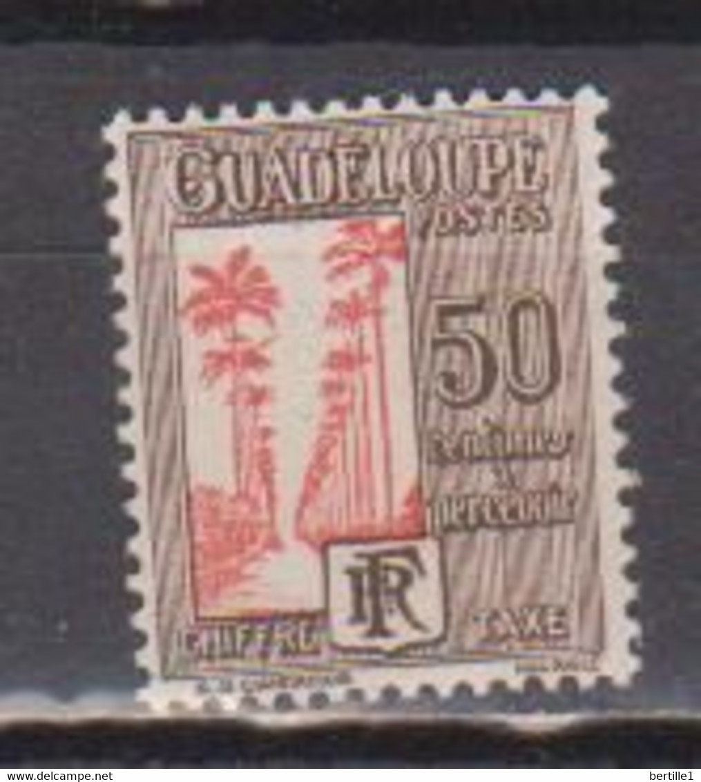 GUADELOUPE         N°  YVERT   TAXE  33  NEUF AVEC CHARNIERES      ( CHARN  01 / 28  ) - Timbres-taxe