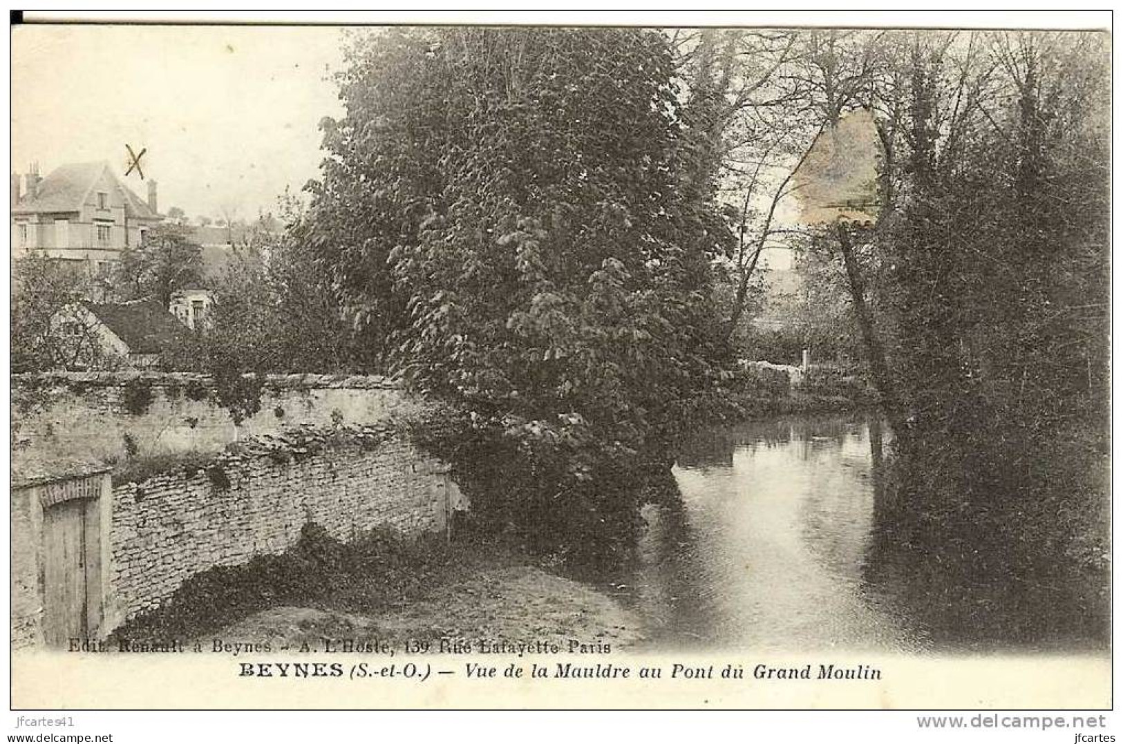 78 - BEYNES - Vue De La Mauldre Au Pont Du Grand Moulin - Beynes