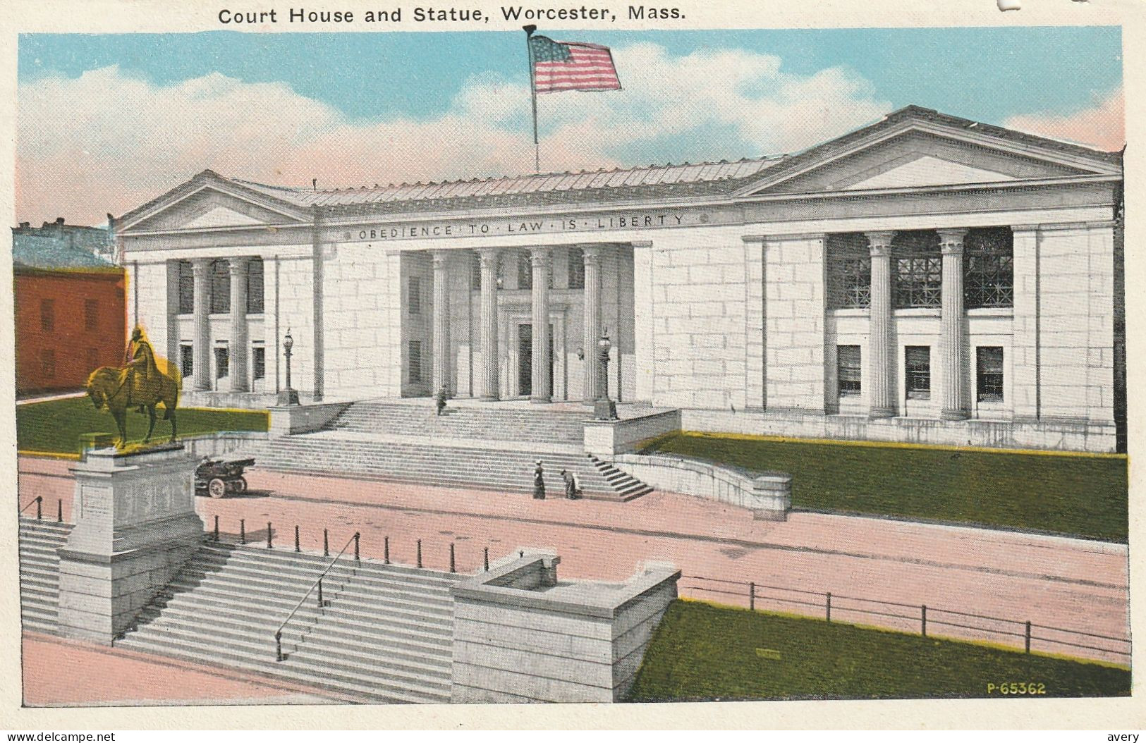 Court House And Statue, Worcester, Massachusetts - Worcester