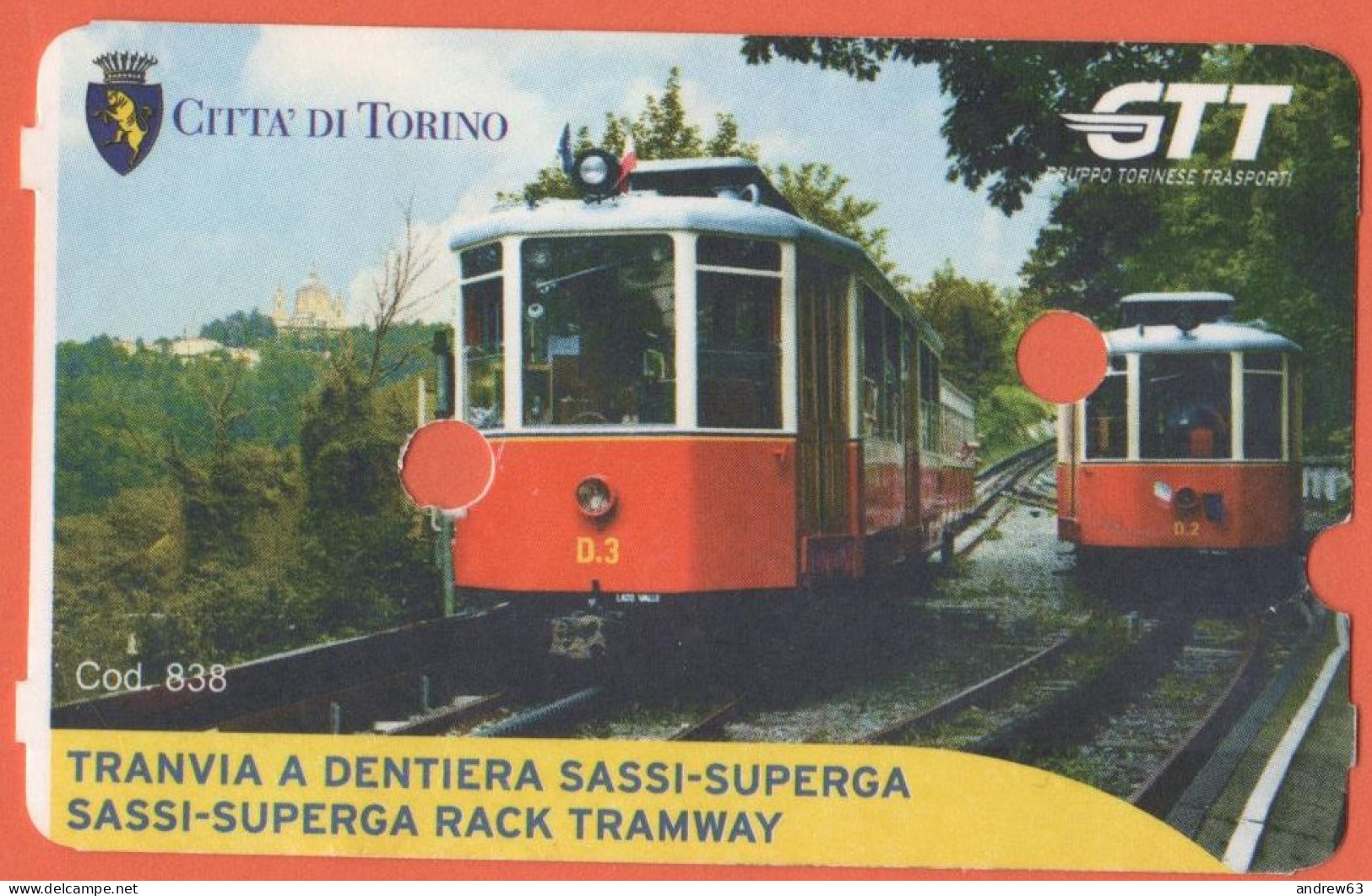 ITALIA - TORINO - Tranvia/Tramvia A Dentiera Sassi-Superga - 2023 - Biglietto A/R Piemonte Card - Used - Europe