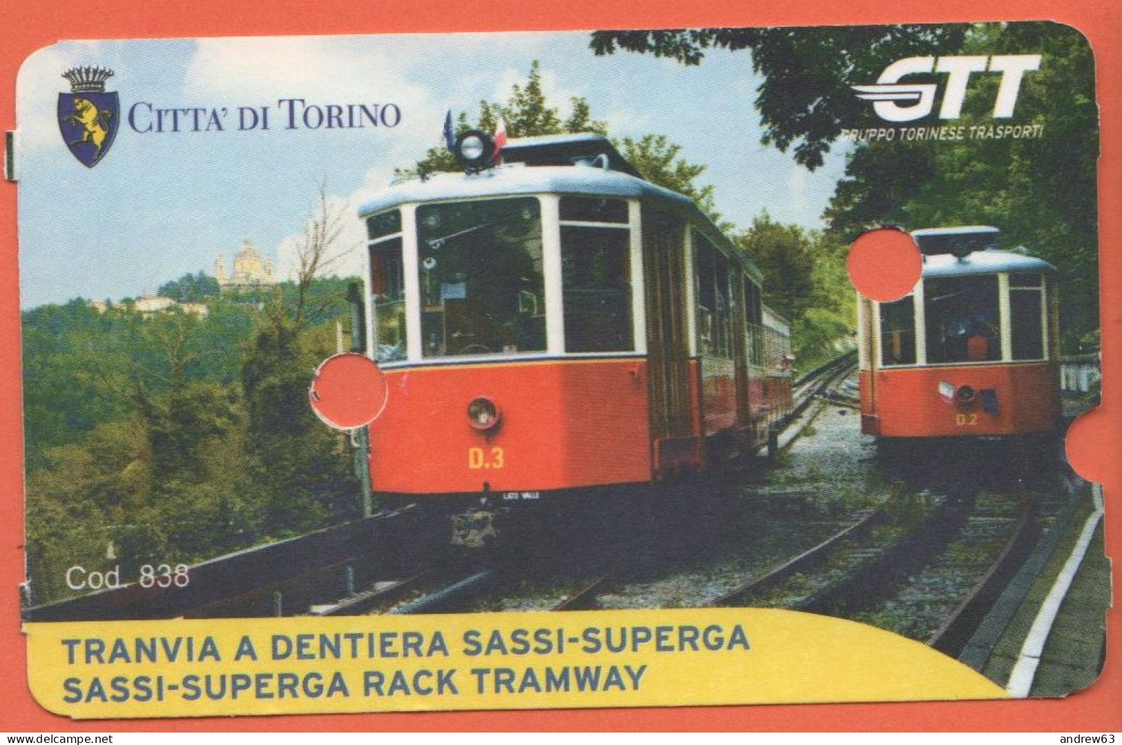 ITALIA - TORINO - Tranvia/Tramvia A Dentiera Sassi-Superga - 2023 - Biglietto A/R Piemonte Card - Used - Europe